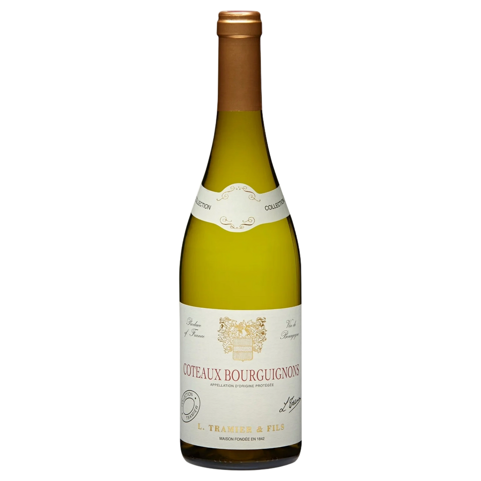 A bottle of Tramier Taverdet White AOP Coteaux Bourguignons 2024 750ml White Wine