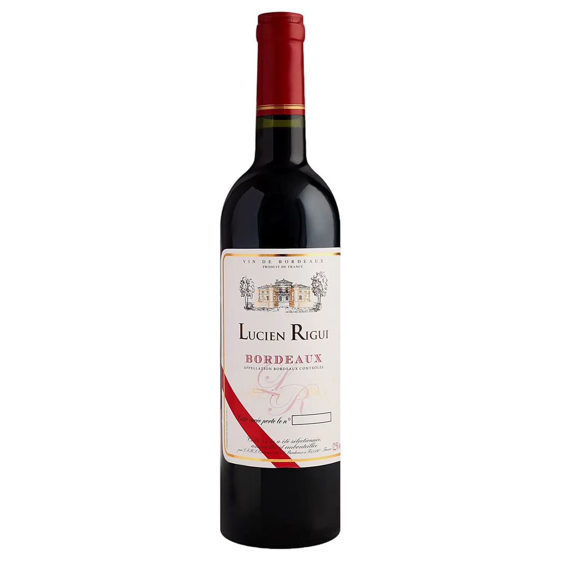 A bottle of Lucien Rigui Bordeaux Rouge AOC Bordeaux 2024 750ml Red Wine