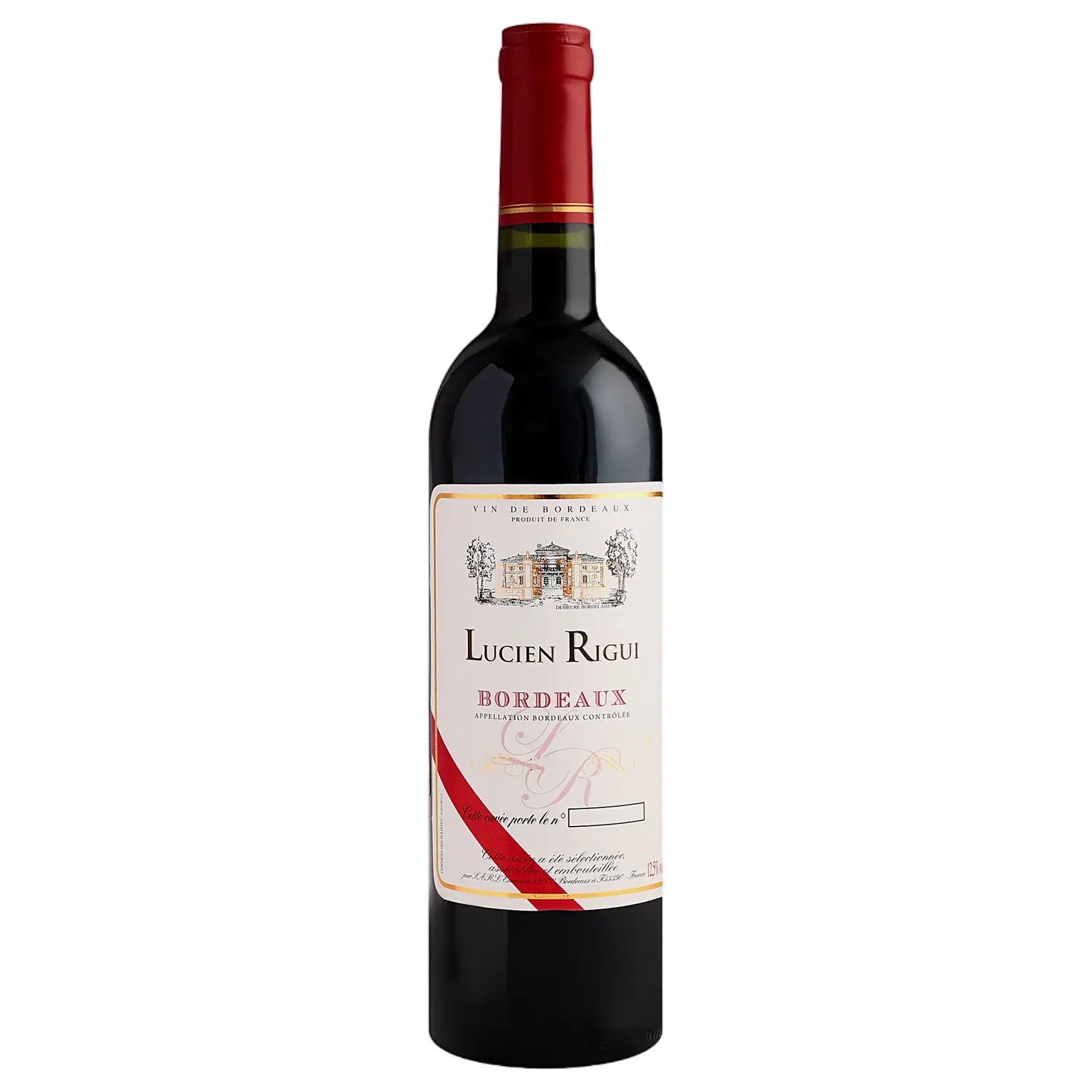 A bottle of Lucien Rigui Bordeaux Rouge AOC Bordeaux 2024 750ml Red Wine
