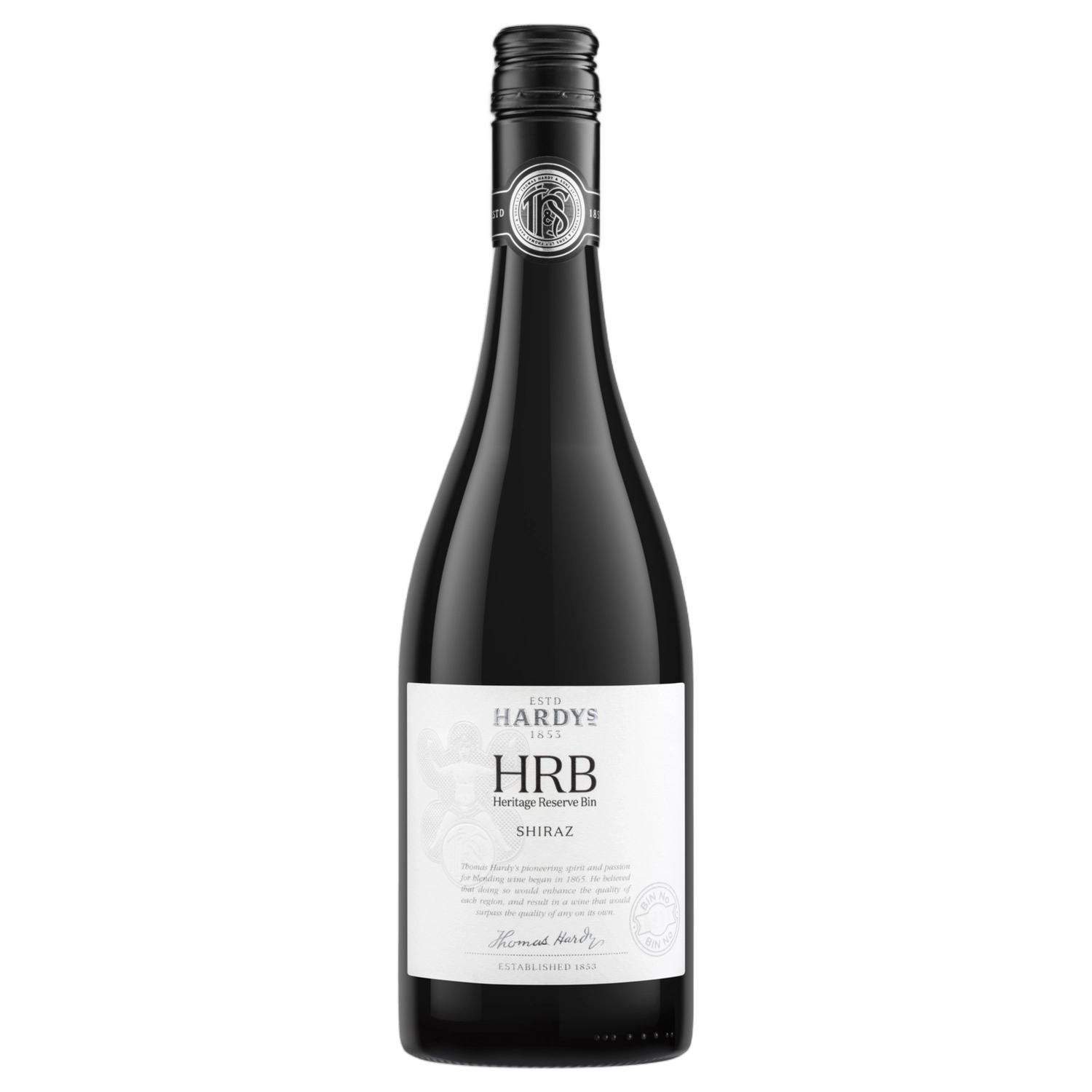 A bottle of Hardy's HRB Shiraz 2021 750ml Red Wine