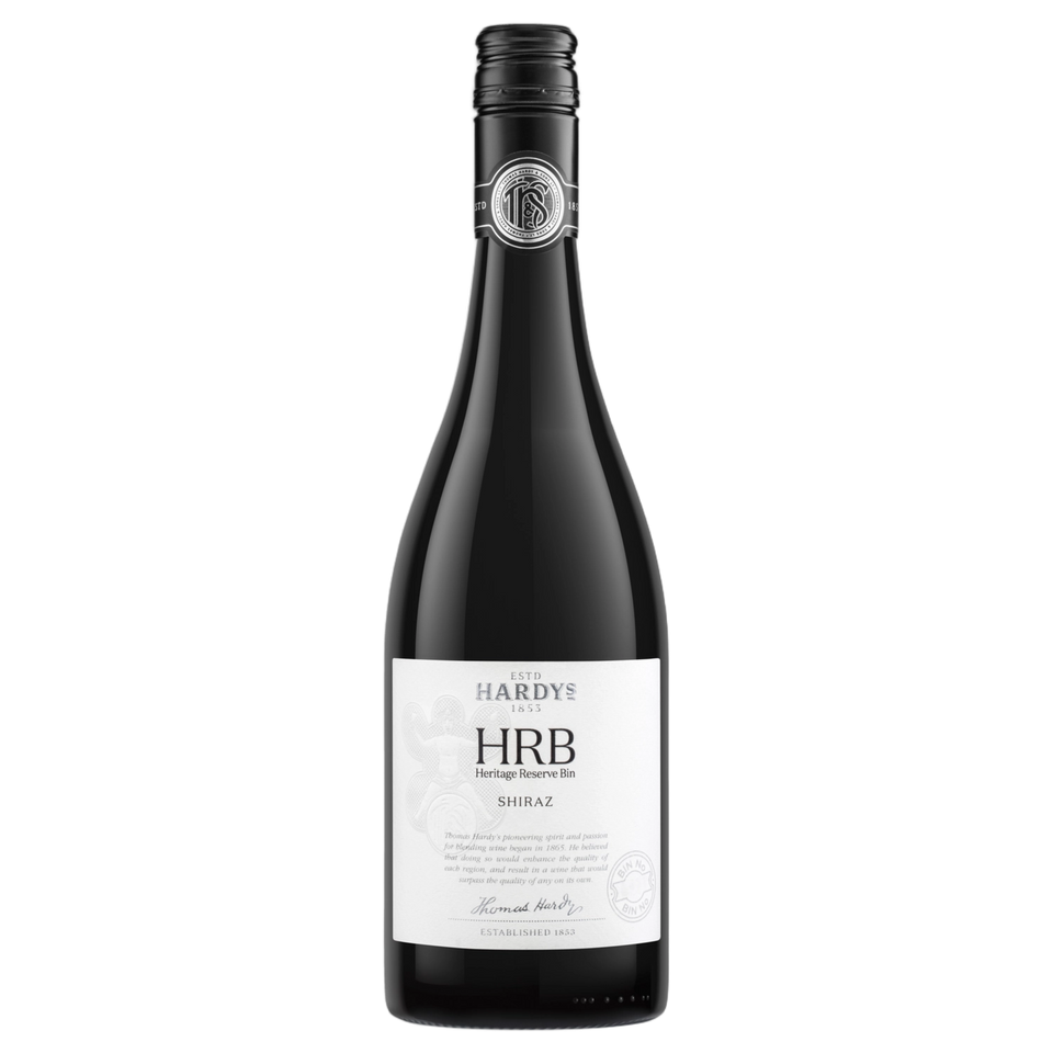 A bottle of Hardy's HRB Shiraz 2021 750ml Red Wine