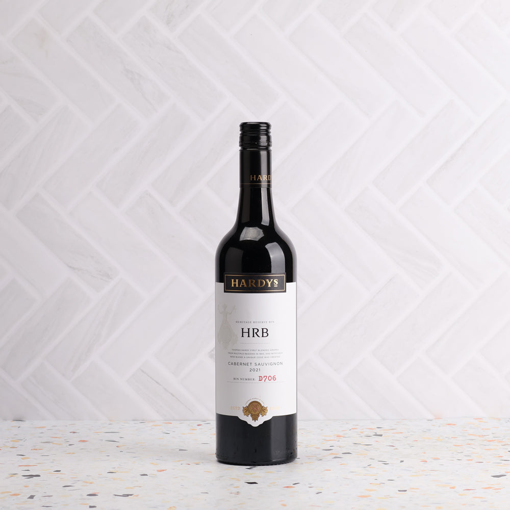 A bottle of Hardy's HRB Cabernet Sauvignon 2021 750ml Red Wine
