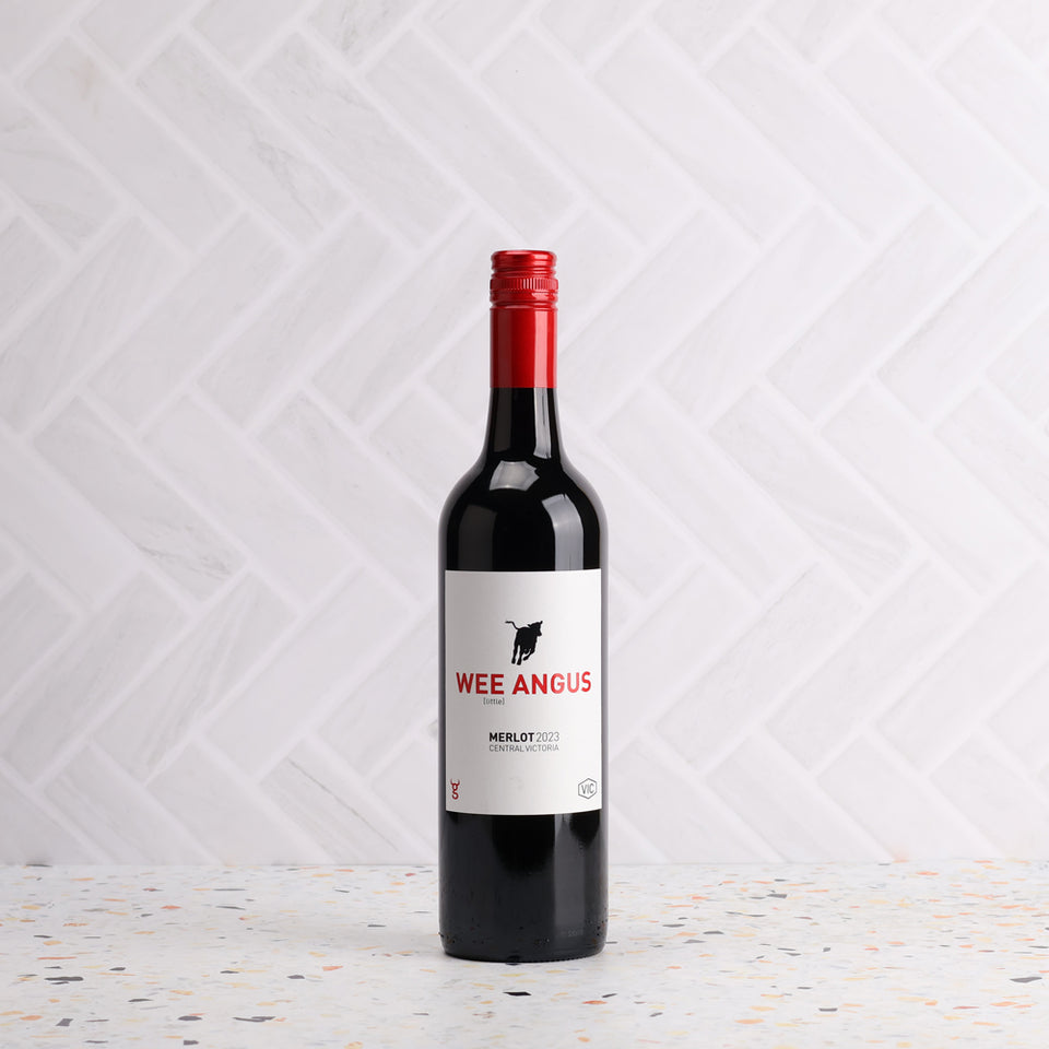 A bottle of Black Angus Wee Angus Merlot 2023 750ml Red Wine