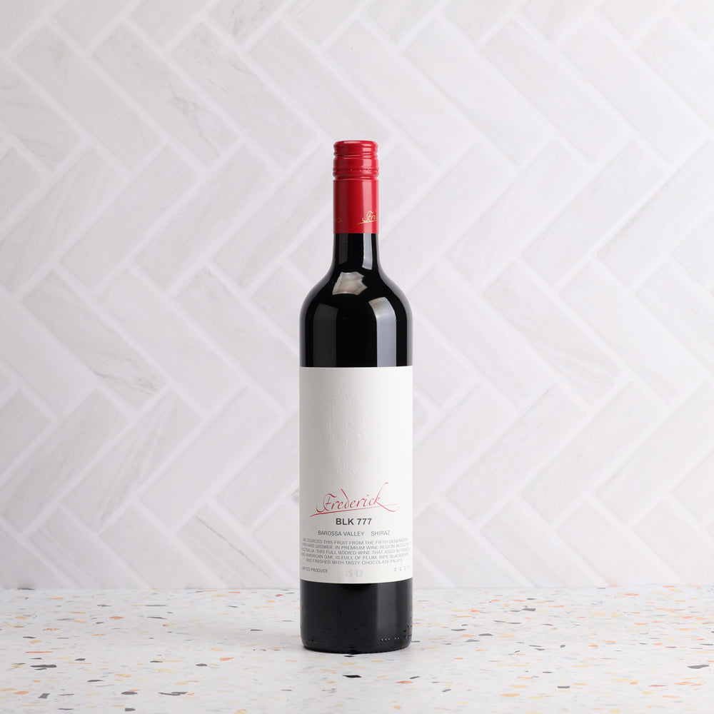 A bottle of Sieger Estate Frederick BLK 777 Old Vine Shiraz 2021 750ml Red Wine