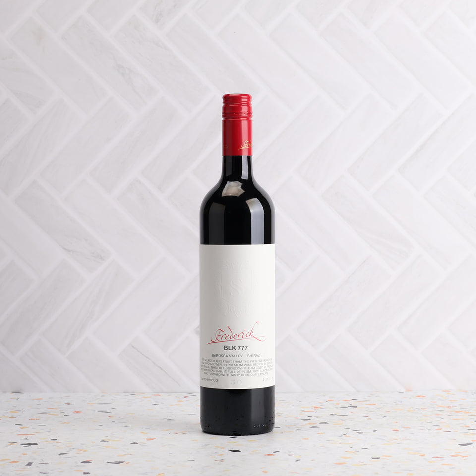 A bottle of Sieger Estate Frederick BLK 777 Old Vine Shiraz 2021 750ml Red Wine