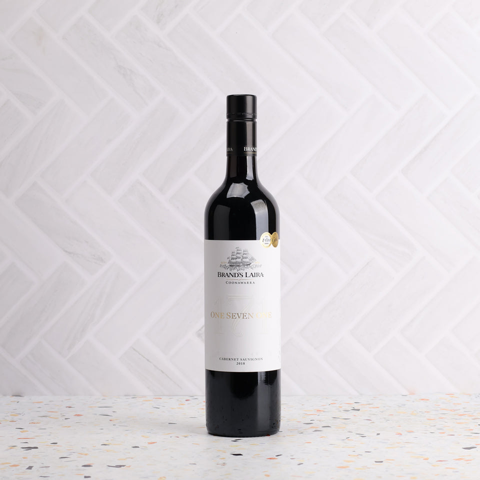 A bottle of Brands Laira One Seven One Cabernet Sauvignon 2018 750ml Red Wine