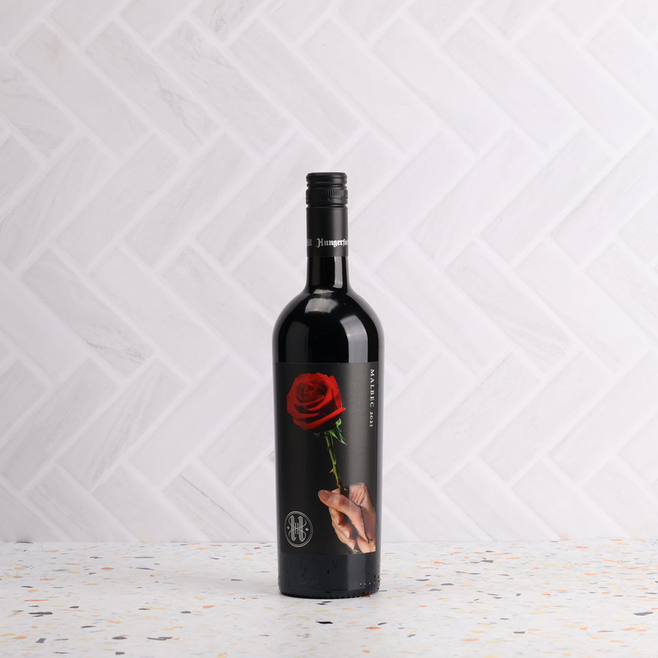 A bottle of Hungerford Hill Hilltops Malbec 2023 750ml Red Wine