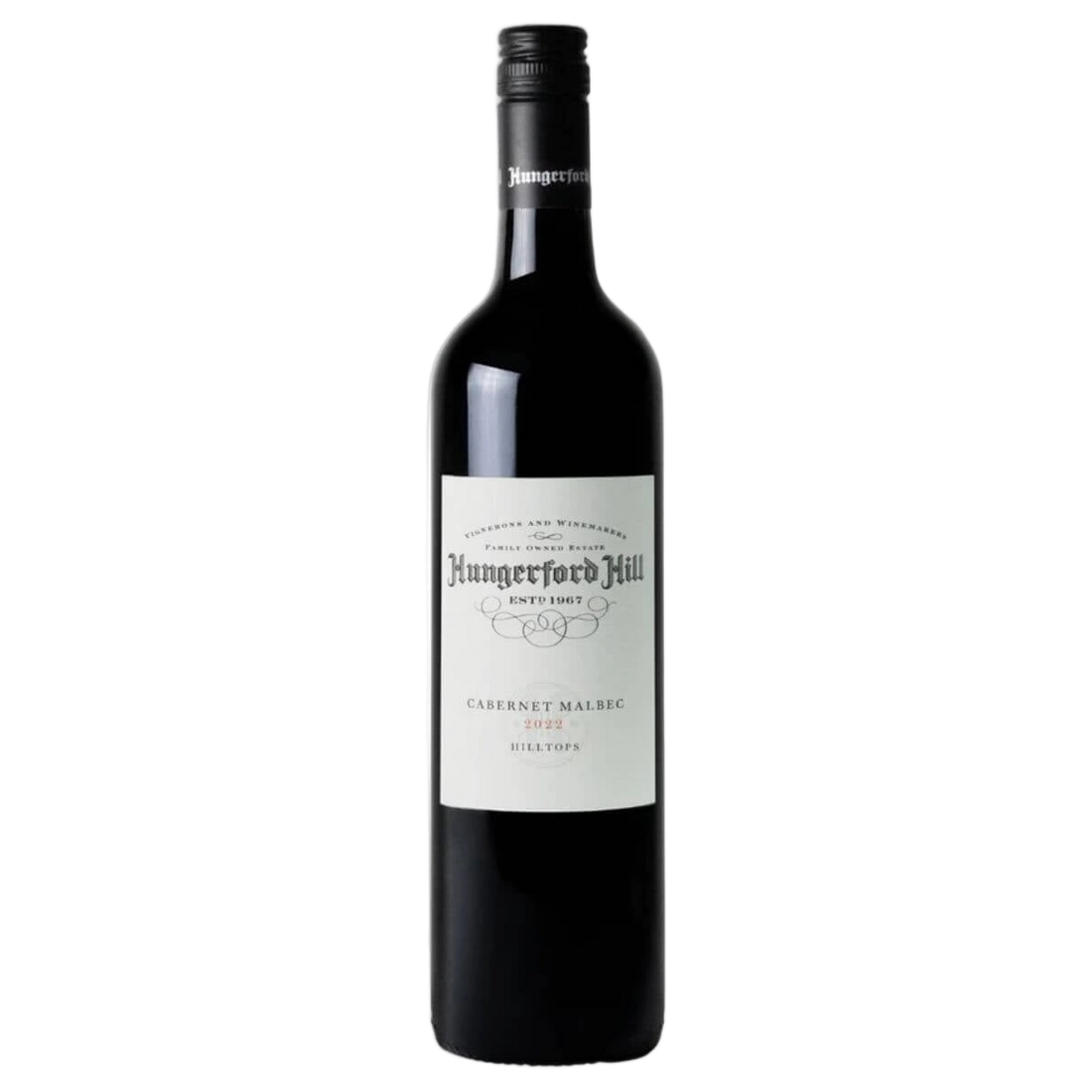 A bottle of Hungerford Hill Hilltops Malbec 2023 750ml Red Wine