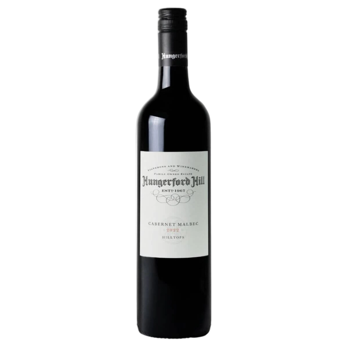 A bottle of Hungerford Hill Hilltops Malbec 2023 750ml Red Wine