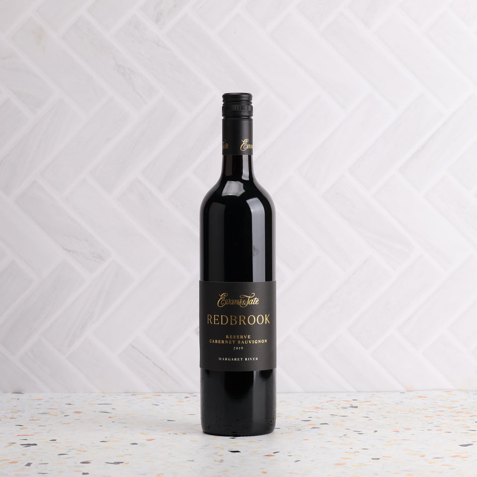 A bottle of Evans & Tate Redbrook Reserve Cabernet 2019 750ml Red Wine