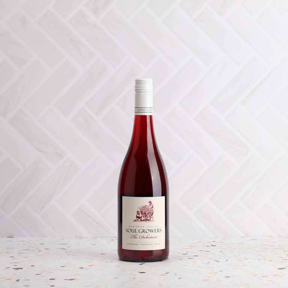 A bottle of Soul Growers The Debutant Counoise Carignan 2025 750ml Red Wine