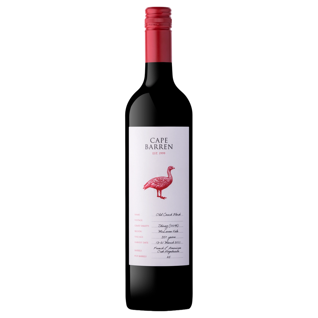 A bottle of Cape Barren Old Vine Shiraz 2022 750ml Red Wine