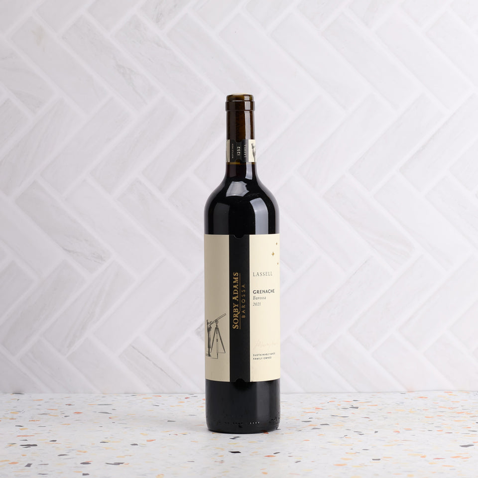 A bottle of Sorby Adams Lassell Grenache 2021 750ml Red Wine
