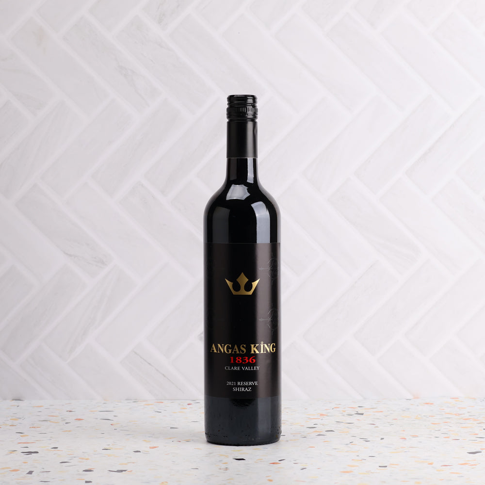 A bottle of Angas King 1836 Clare Valley Reserve Shiraz 2021 750ml Red Wine