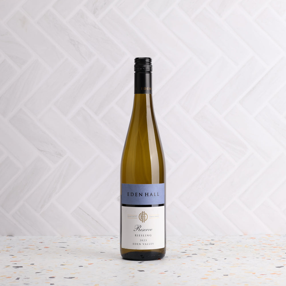 A bottle of Eden Hall Reserve Riesling 2023 750ml White Wine