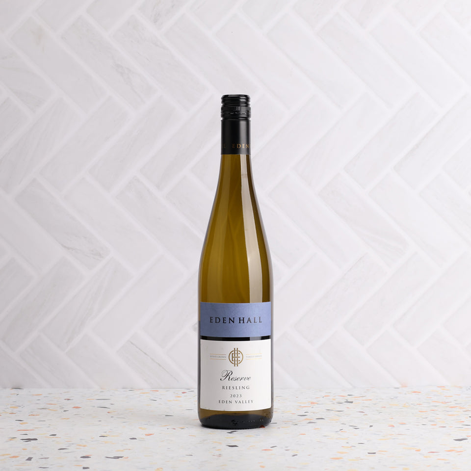 A bottle of Eden Hall Reserve Riesling 2023 750ml White Wine