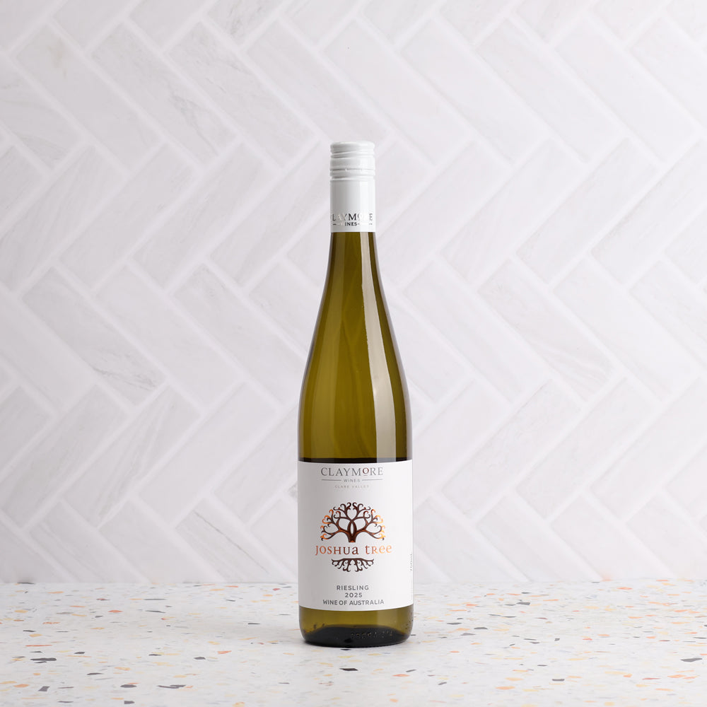 A bottle of Claymore Joshua Tree Clare Valley Riesling 2025 750ml Red Wine