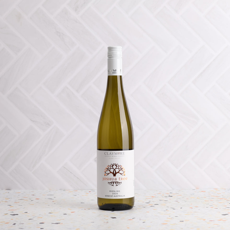 A bottle of Claymore Joshua Tree Clare Valley Riesling 2025 750ml Red Wine