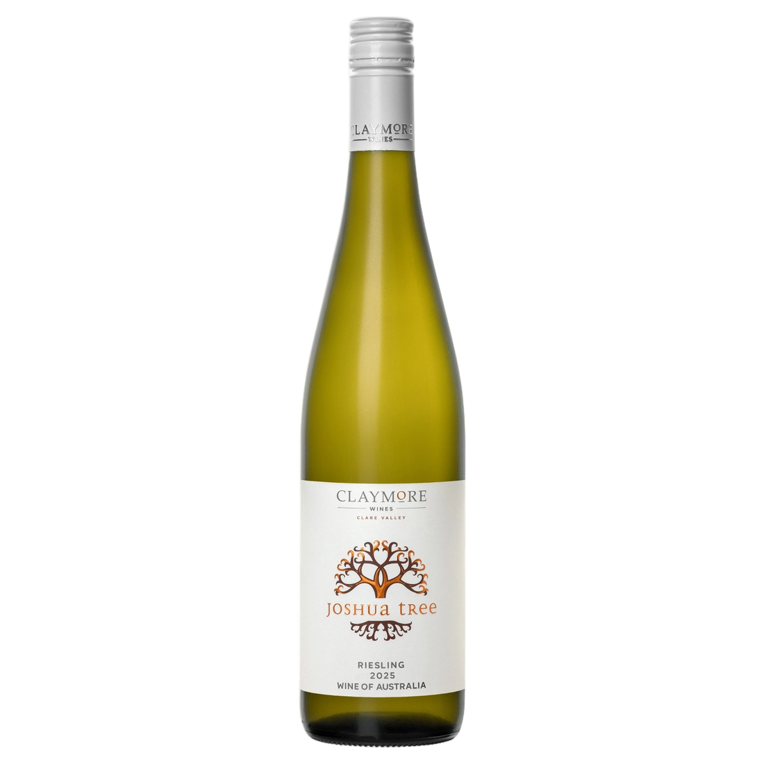 A bottle of Claymore Joshua Tree Clare Valley Riesling 2025 750ml Red Wine