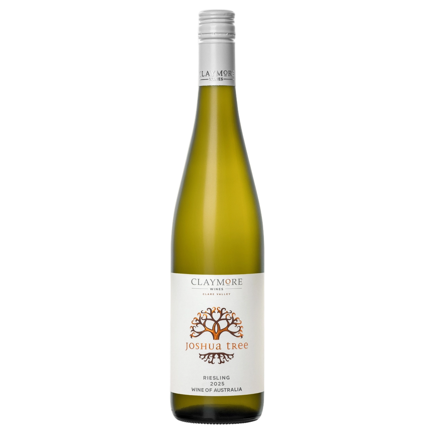 A bottle of Claymore Joshua Tree Clare Valley Riesling 2025 750ml Red Wine
