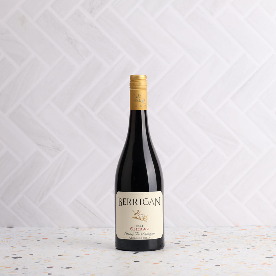 A bottle of Berrigan Shining Rock Shiraz 2024 750ml Red Wine