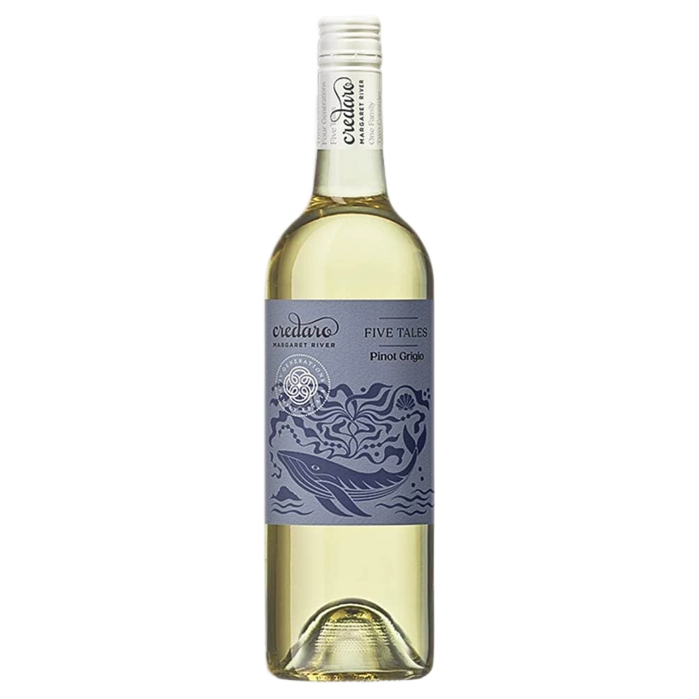 A bottle of Credaro 5 Tales Pinot Grigio 2025 750ml White Wine