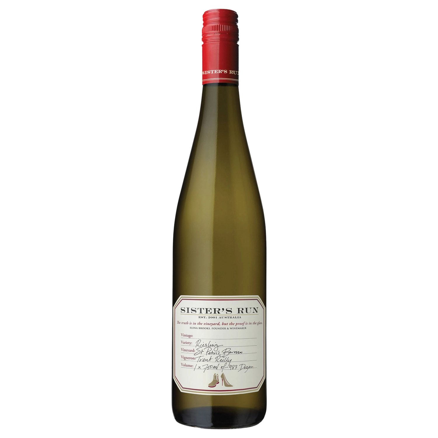 A bottle of Sisters Run St Petri Riesling 2020 750ml White Wine