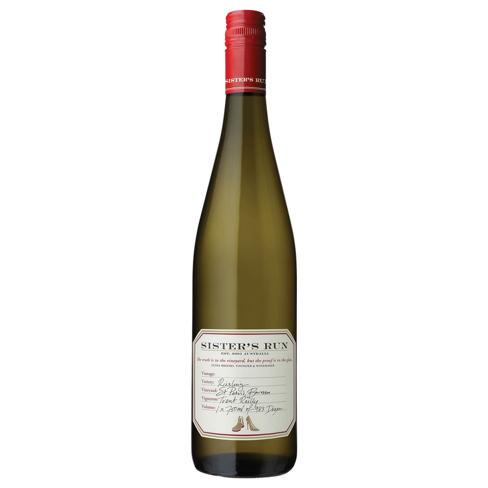 A bottle of Sisters Run St Petri Riesling 2020 750ml White Wine