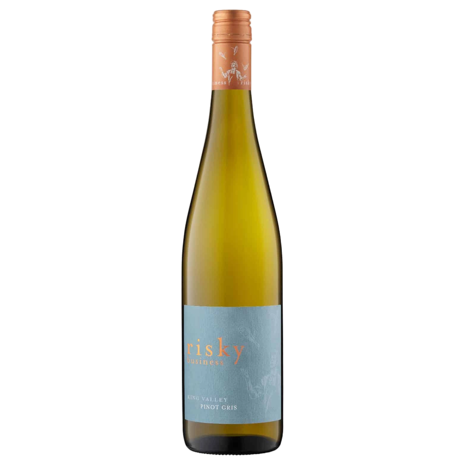 A bottle of Risky Business Pinot Gris 2025 750ml White Wine