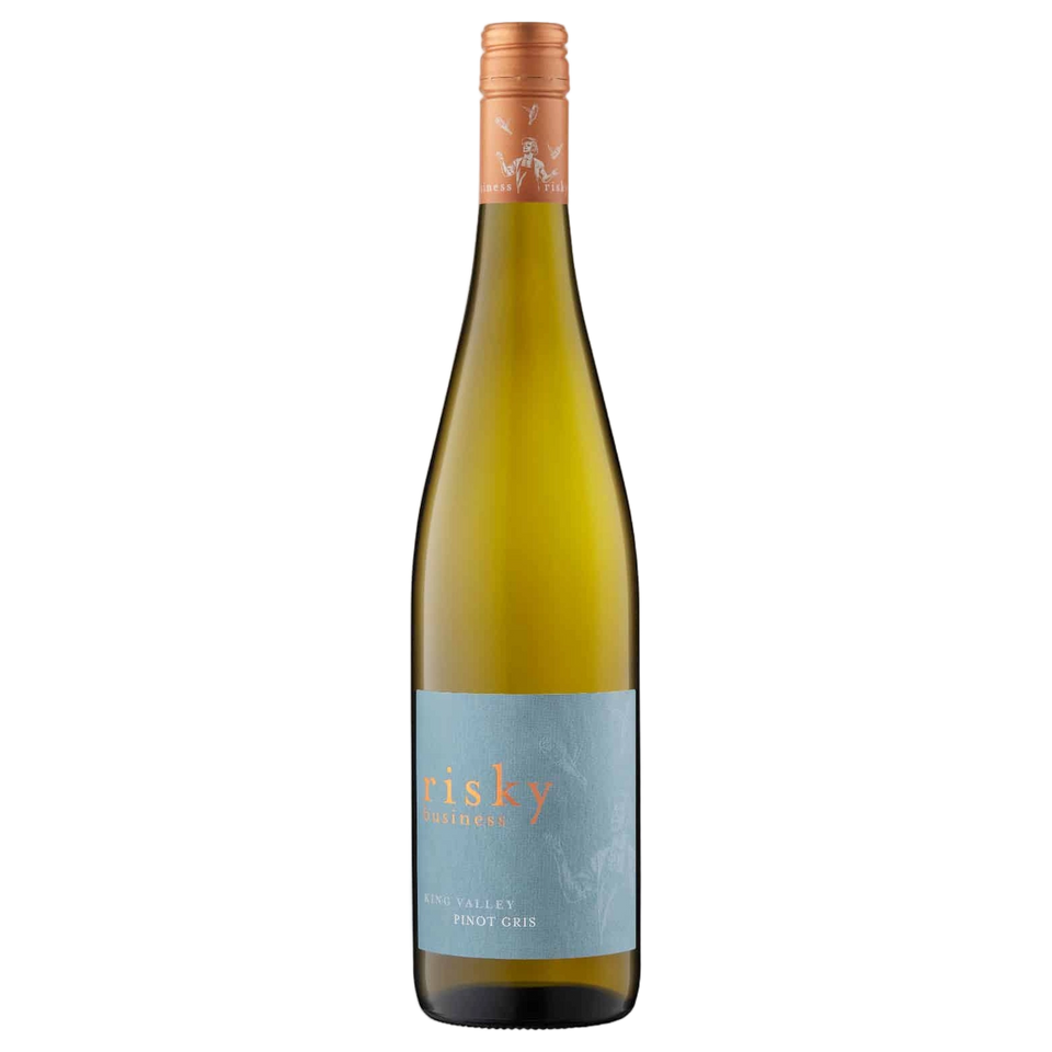 A bottle of Risky Business Pinot Gris 2025 750ml White Wine
