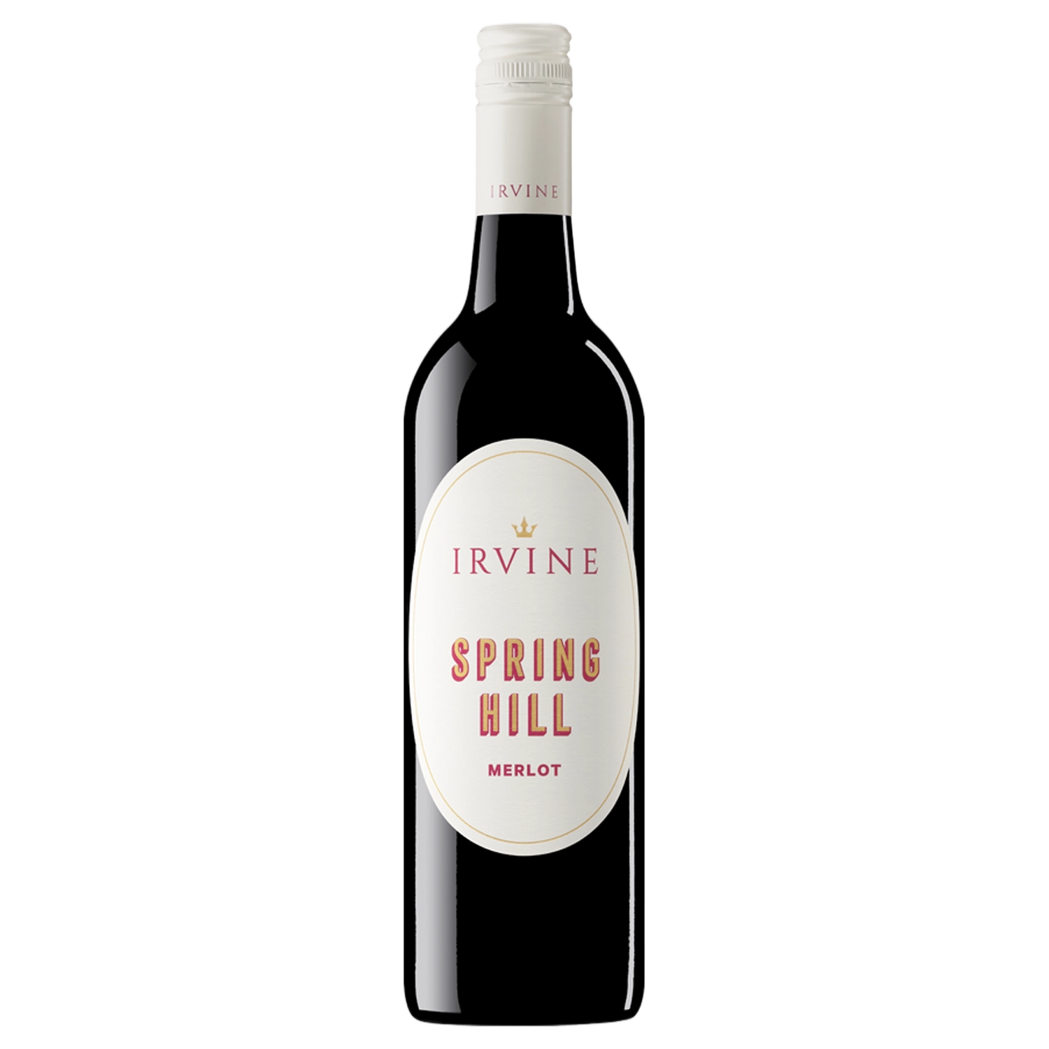 A bottle of Irvine Spring Hill Merlot 2021 750ml Red Wine