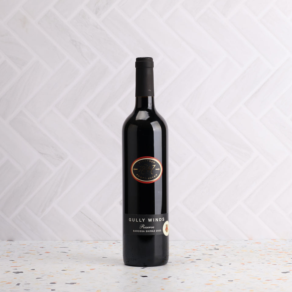 A bottle of 1847 Gully Winds Cellar Reserve Barossa Shiraz 2022 750ml Red Wine