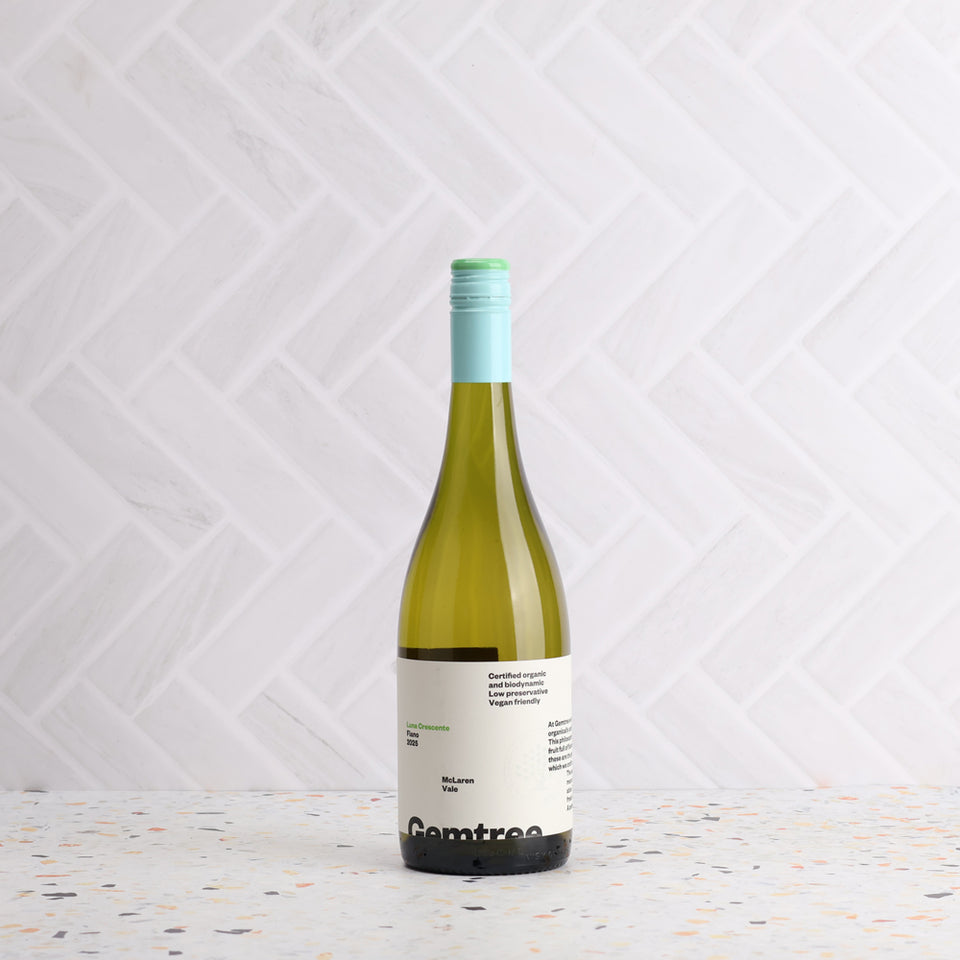 A bottle of Gemtree Luna Crescente Fiano 2025 750ml White Wine