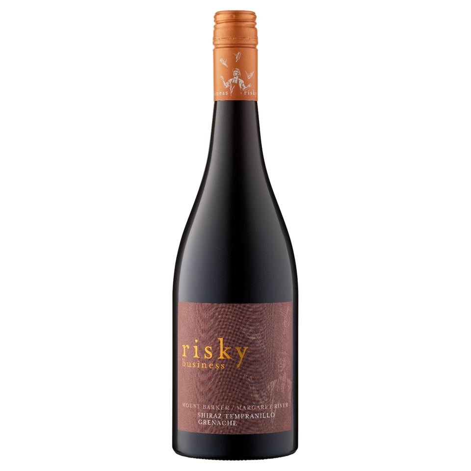A bottle of Risky Business Shiraz Tempranillo Grenache 2023 750ml Red Wine