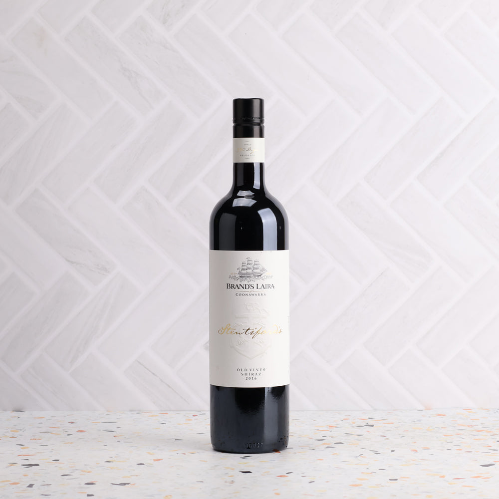 A bottle of Brands Laira Stentifords Shiraz 2016 750ml Red Wine