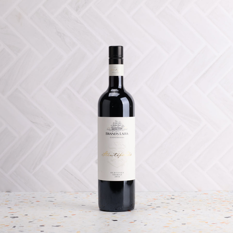 A bottle of Brands Laira Stentifords Shiraz 2016 750ml Red Wine