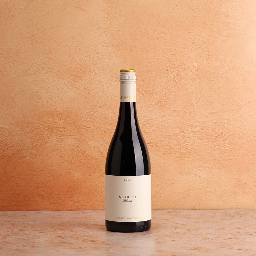 A bottle of Medhurst Estate Shiraz 2024 750ml Red Wine