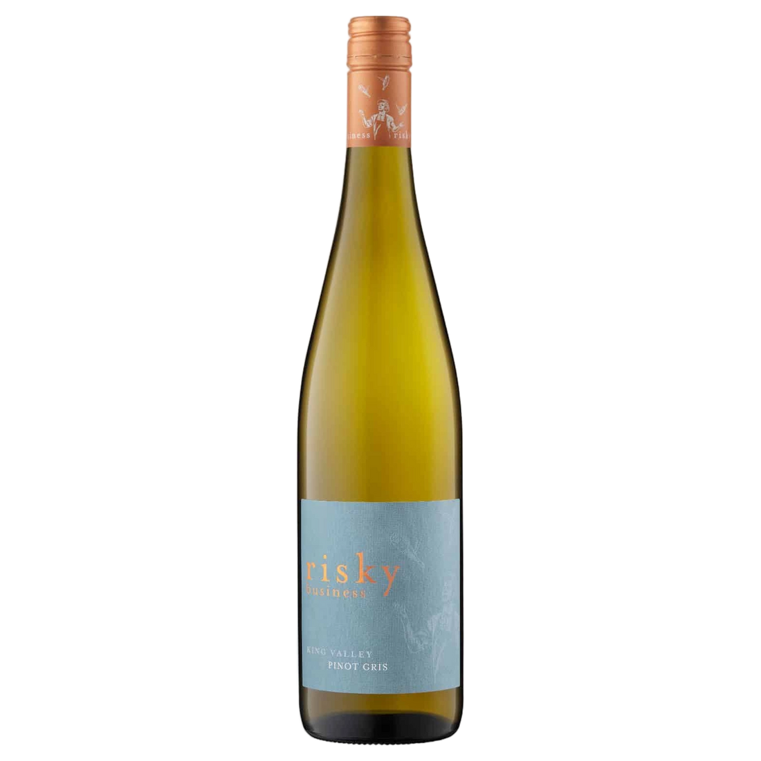 A bottle of Risky Business King Valley Pinot Grigio 2025 750ml White Wine