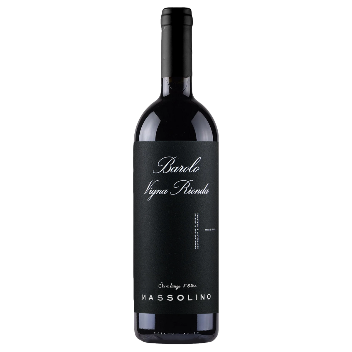 A bottle of Massolino Barolo Vigna Rionda Etichetta Nera Riserva Magnum 2020 1500ml Red Wine