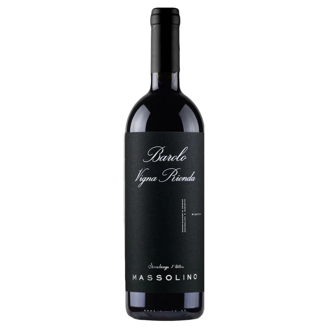 A bottle of Massolino Barolo Vigna Rionda Etichetta Nera Riserva 2020 750ml Red Wine