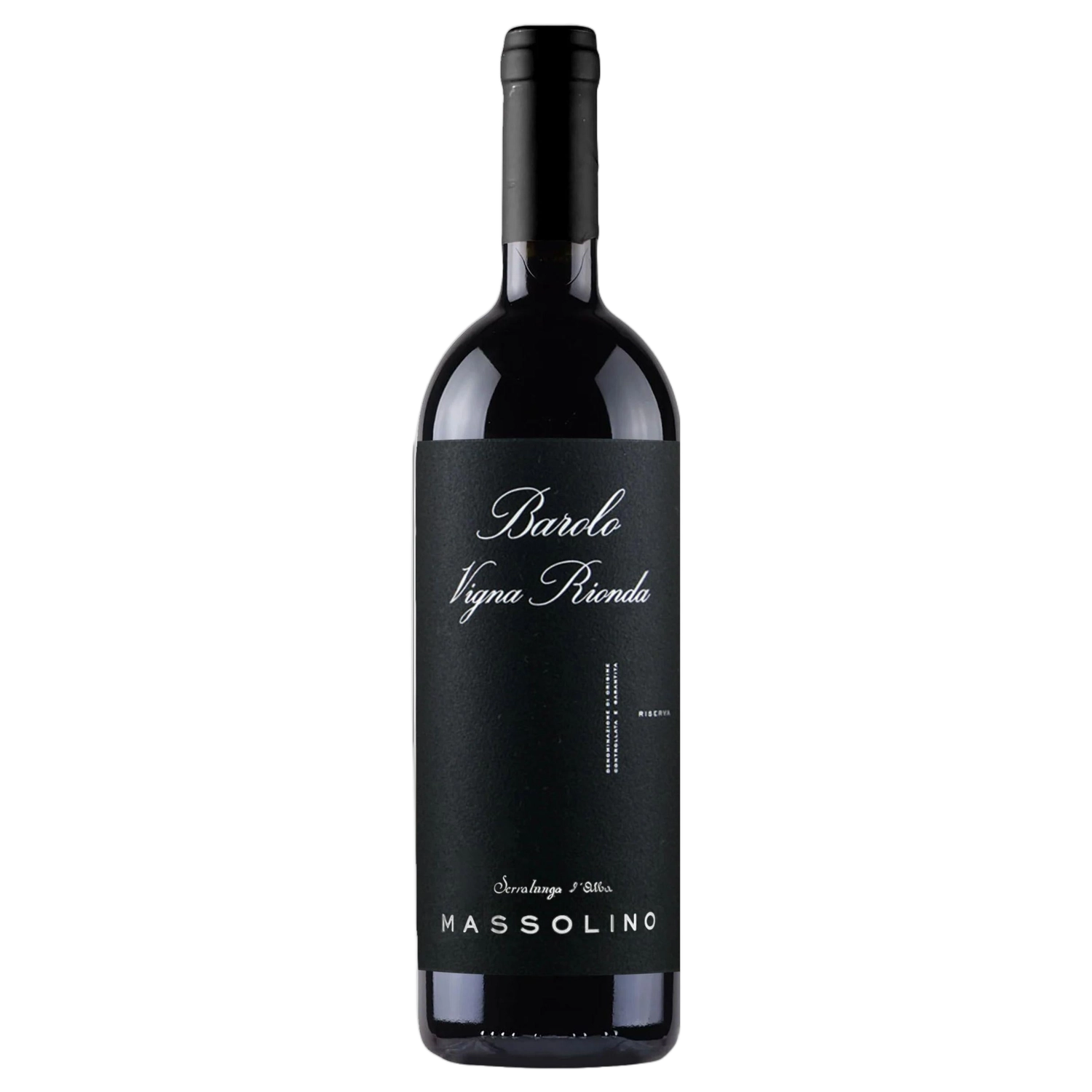 A bottle of Massolino Barolo Vigna Rionda Etichetta Nera Riserva 2020 750ml Red Wine