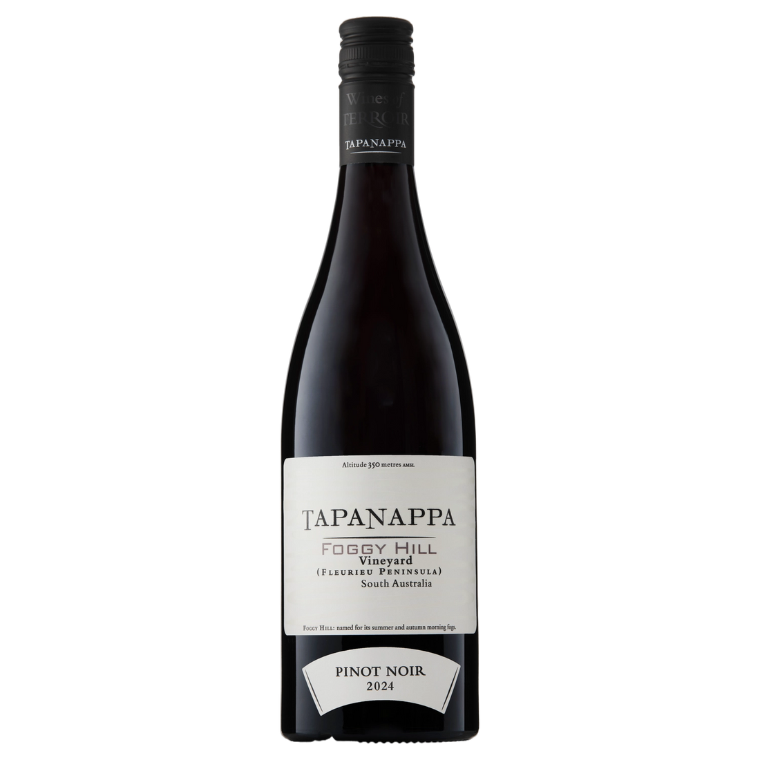 A bottle of Tapanappa Foggy Hill Pinot Noir 2024 750ml Red Wine