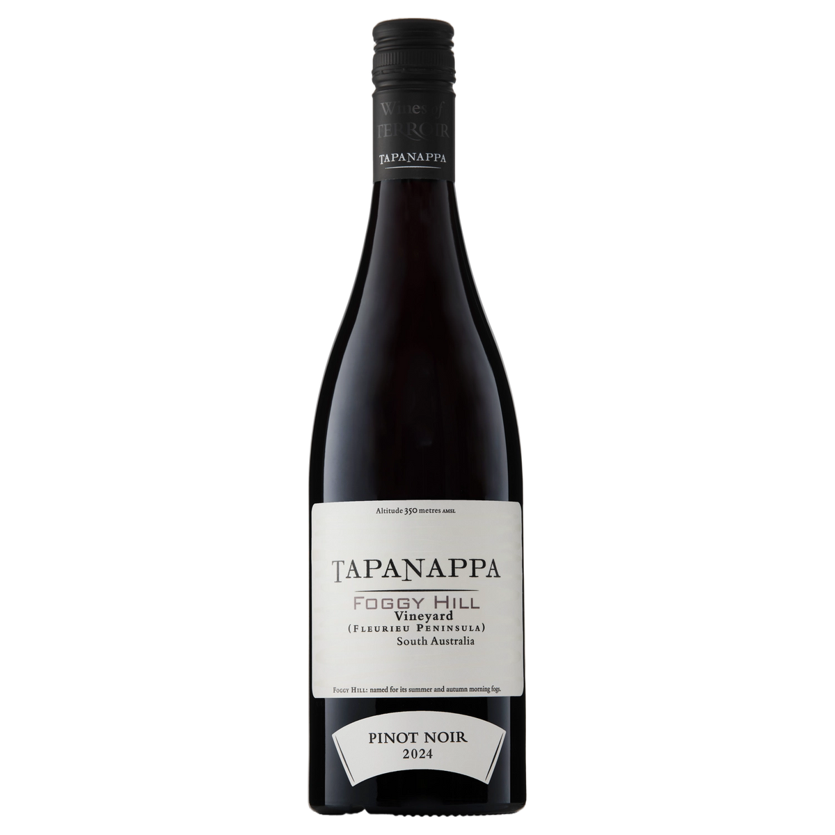 A bottle of Tapanappa Foggy Hill Pinot Noir 2024 750ml Red Wine