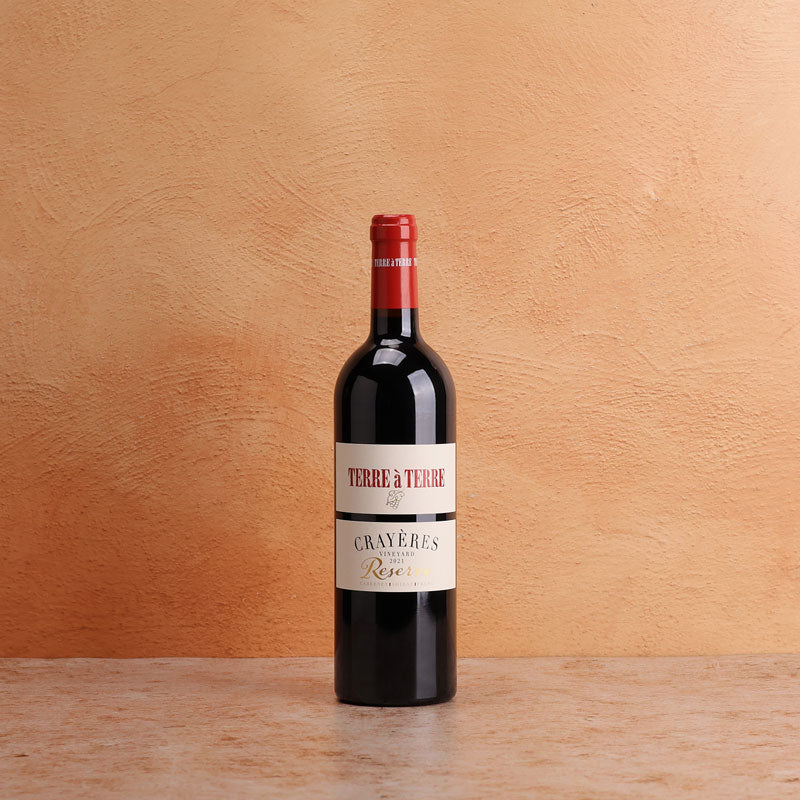 A bottle of Terre a Terre Crayeres Vineyard Reserve 2021 750ml Red Wine