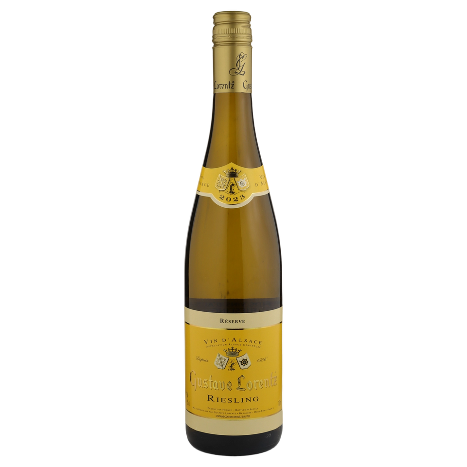 A bottle of Gustave Lorentz Riesling Reserve 2024 750ml White Wine