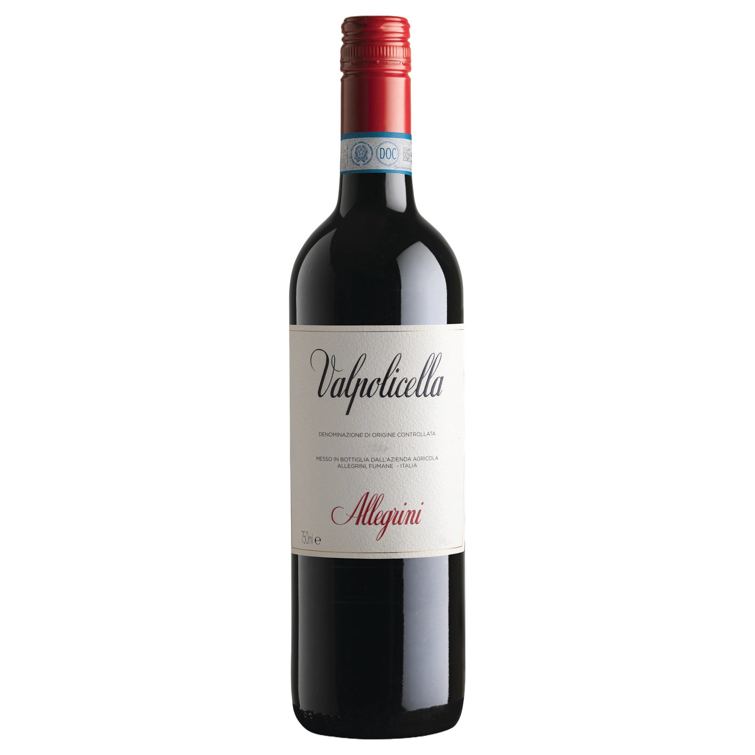 A bottle of Allegrini Valpolicella DOC 2025 750ml Red Wine