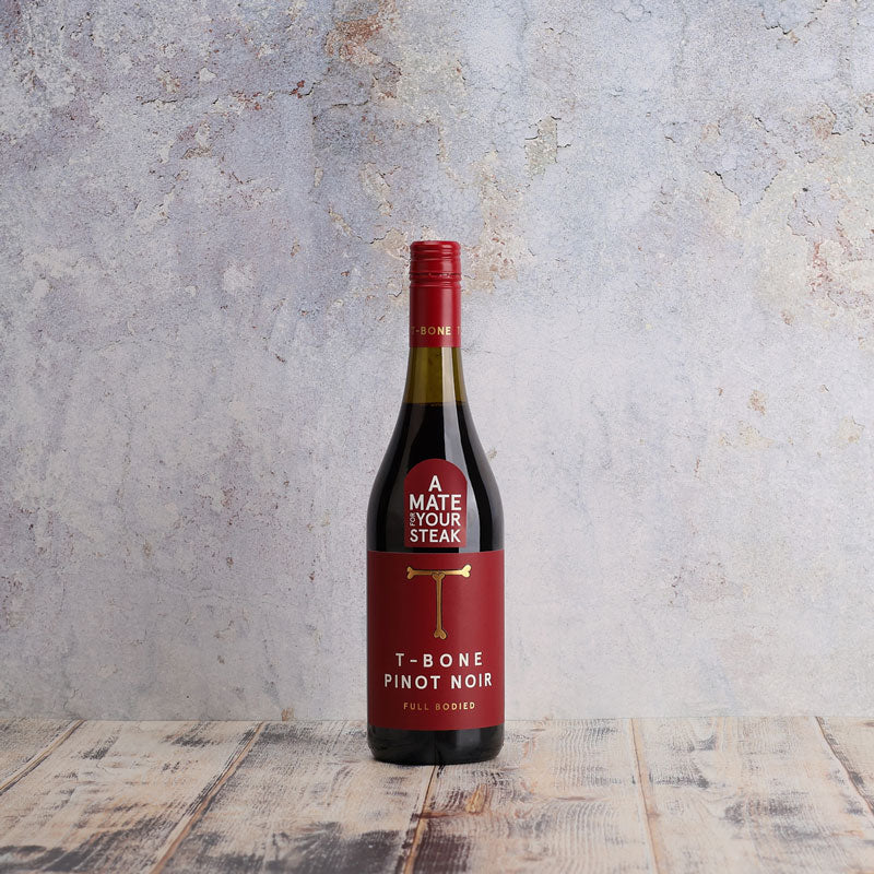 A bottle of T-Bone Pinot Noir 2025 750ml Red Wine