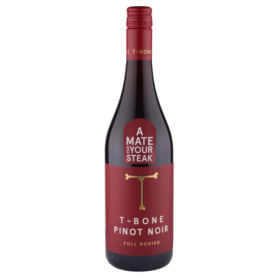 A bottle of T-Bone Pinot Noir 2025 750ml Red Wine