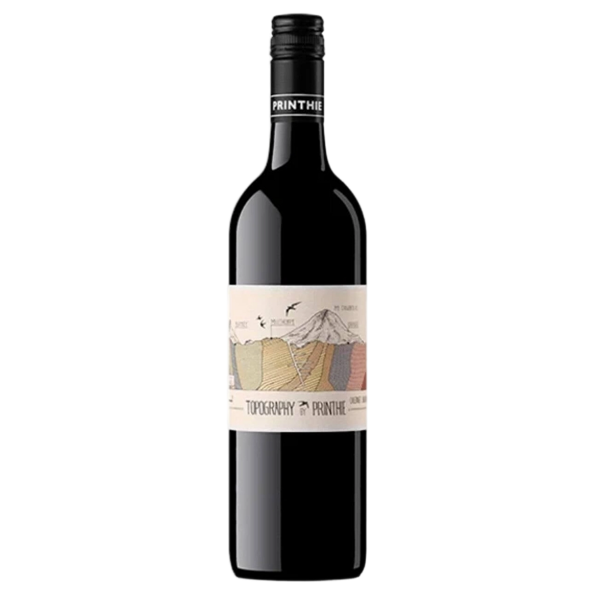 A bottle of Printhie Topography Cabernet Sauvignon 2024 750ml Red Wine