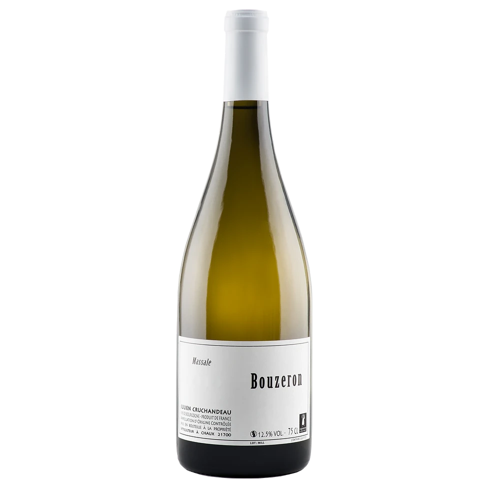 A bottle of Domaine Cruchandeau Bouzeron 'Cuvee Massale' 2024 750ml White Wine
